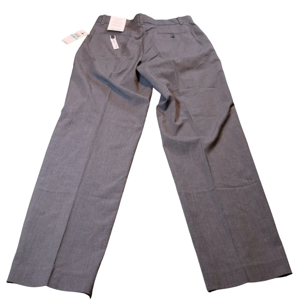 Calvin Klein Boys Slim Fit Flat Front Stretch Dress‎ Pants Grey Heather Size 20